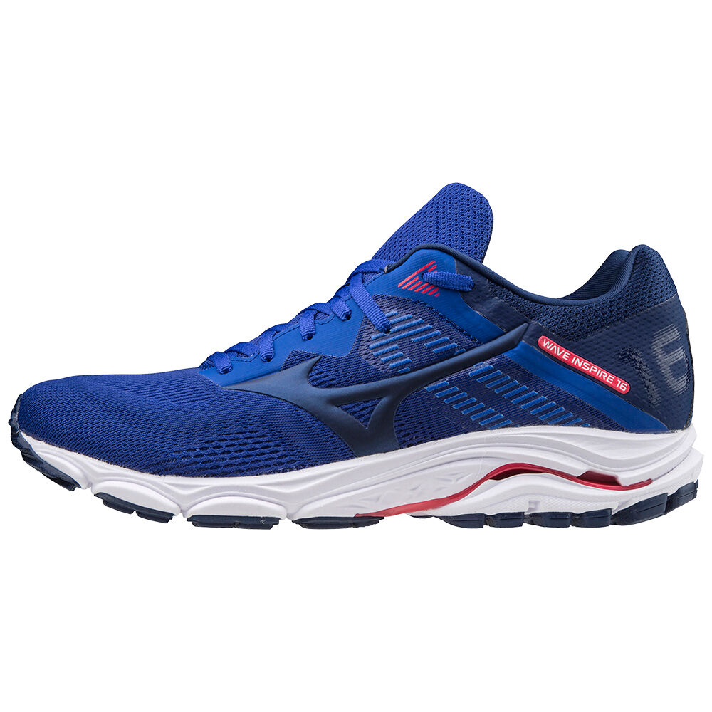 Mizuno Wave Inspire 16 Férfi Futócipő Kék/Rózsaszín BSM308491